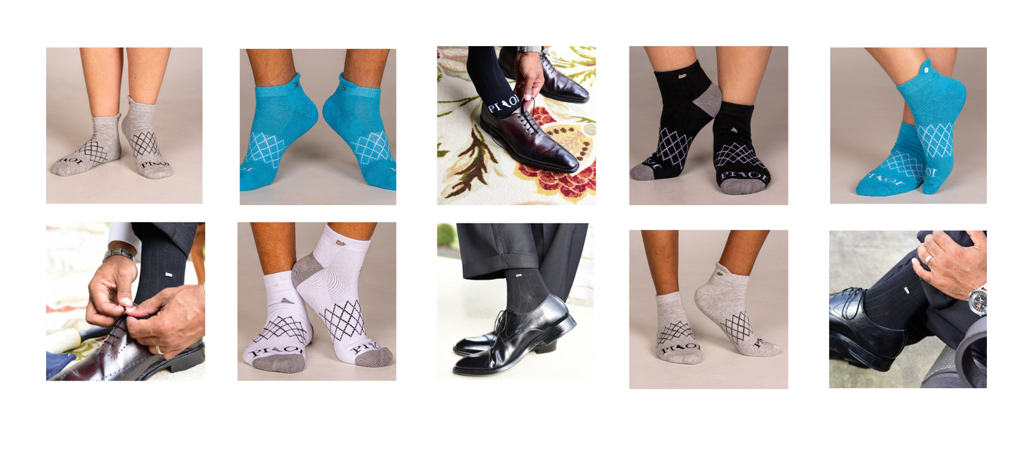 various Piloi socks shown