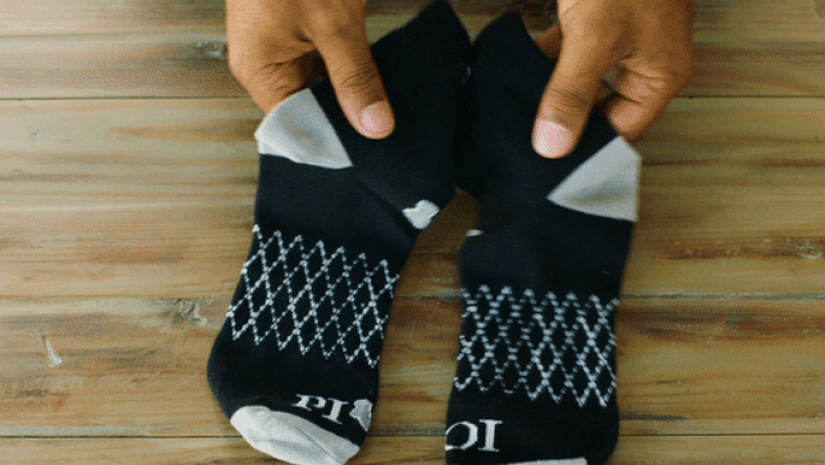 PILOI socks shown being connected