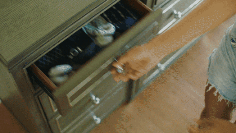 PILOI socks being shown in drawer