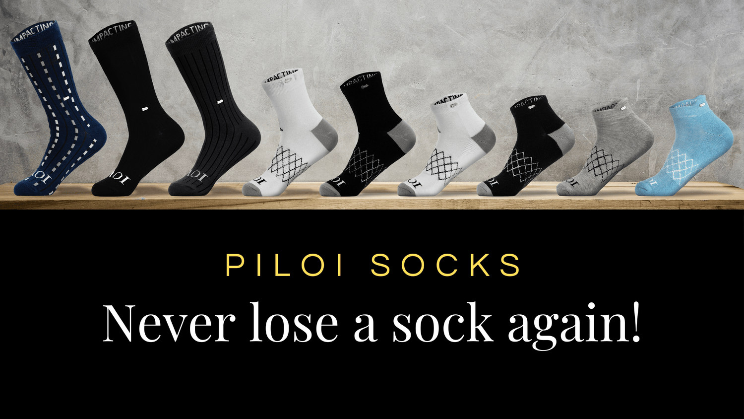 Piloi socks on display